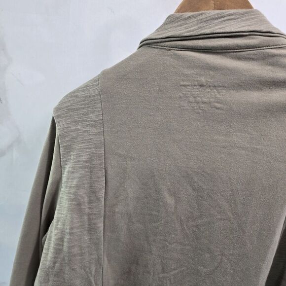 Neon Buddha Jacket Womens XL Taupe Artsy Art To Wear Button Knit Blazer Stretch - Picture 6 of 11